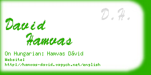 david hamvas business card